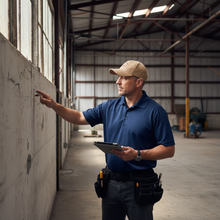Upright Professional Inspections doing a commercial inspection in Bellmead.