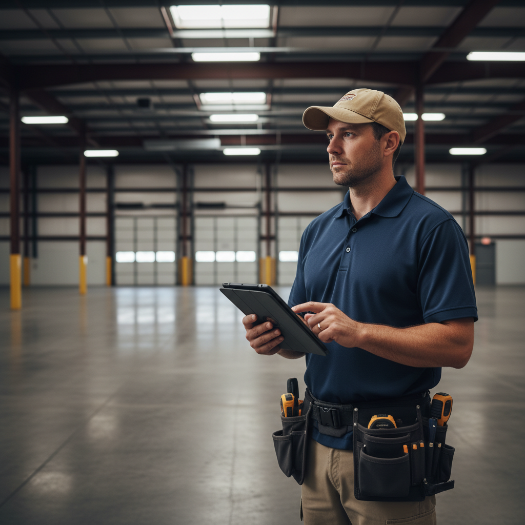 Upright Professional Inspections doing a commercial inspection in Beverly Hills.