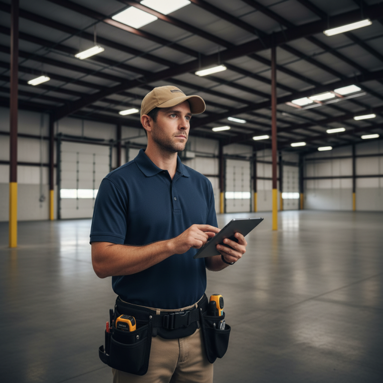 Upright Professional Inspections doing a commercial inspection in Burleson.