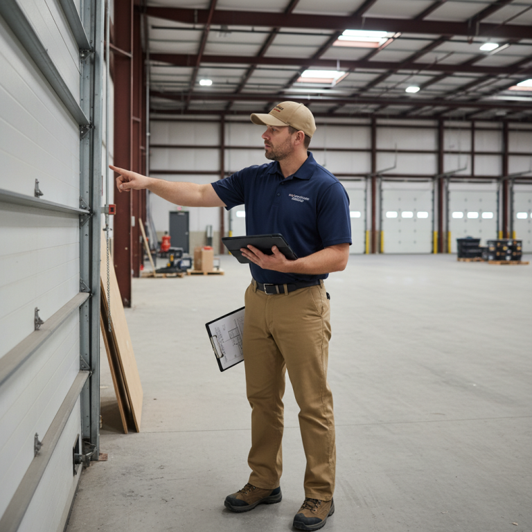 Upright Professional Inspections doing a commercial inspection in Calvert.