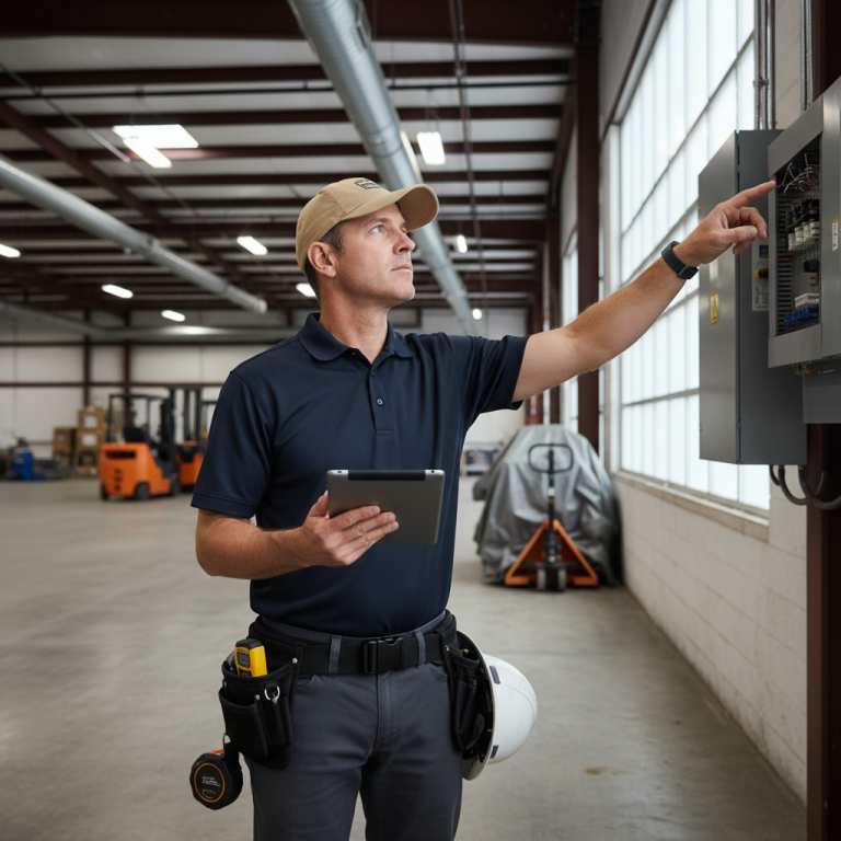 Upright Professional Inspections doing a commercial inspection in Cleburne.