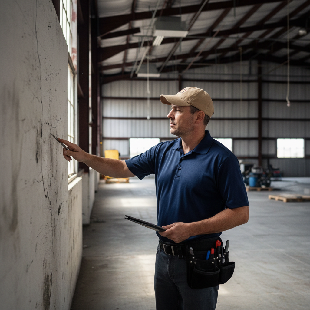 Upright Professional Inspections doing a commercial inspection in Copperas Cove.