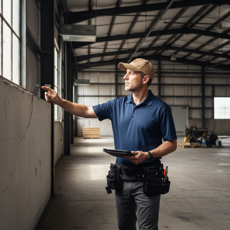 Upright Professional Inspections doing a commercial inspection in Corsicana.