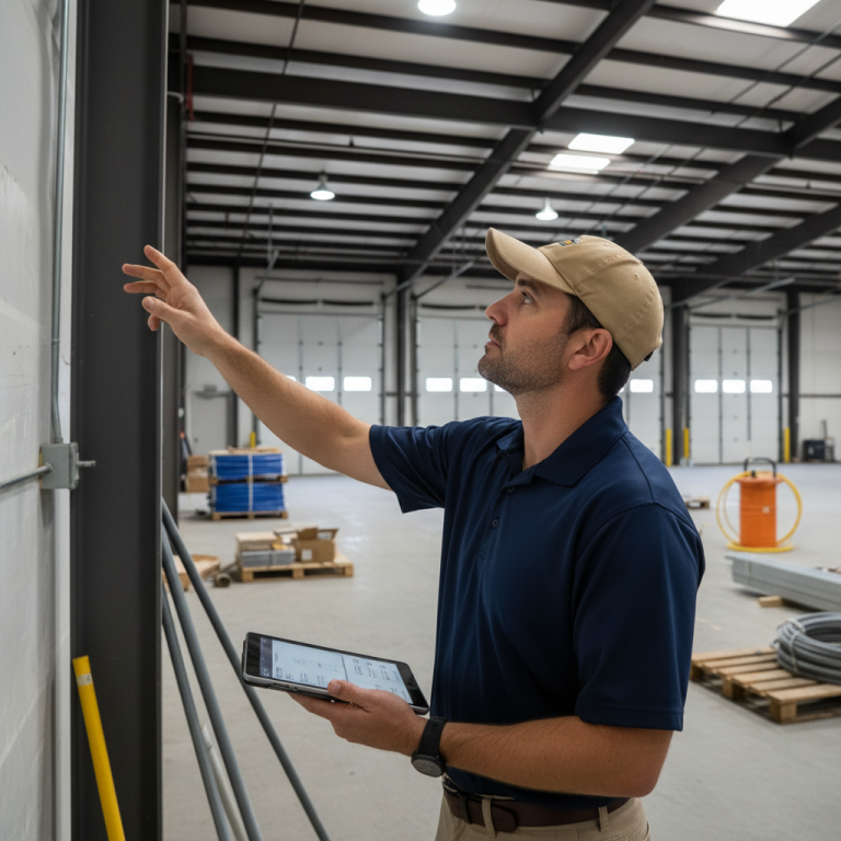 Upright Professional Inspections doing a commercial inspection in Franklin.