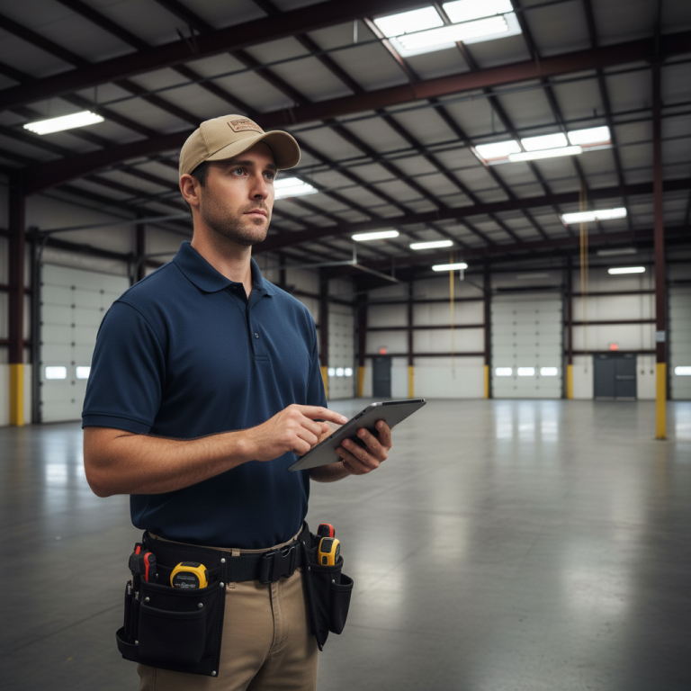 Upright Professional Inspections doing a commercial inspection in Georgetown.
