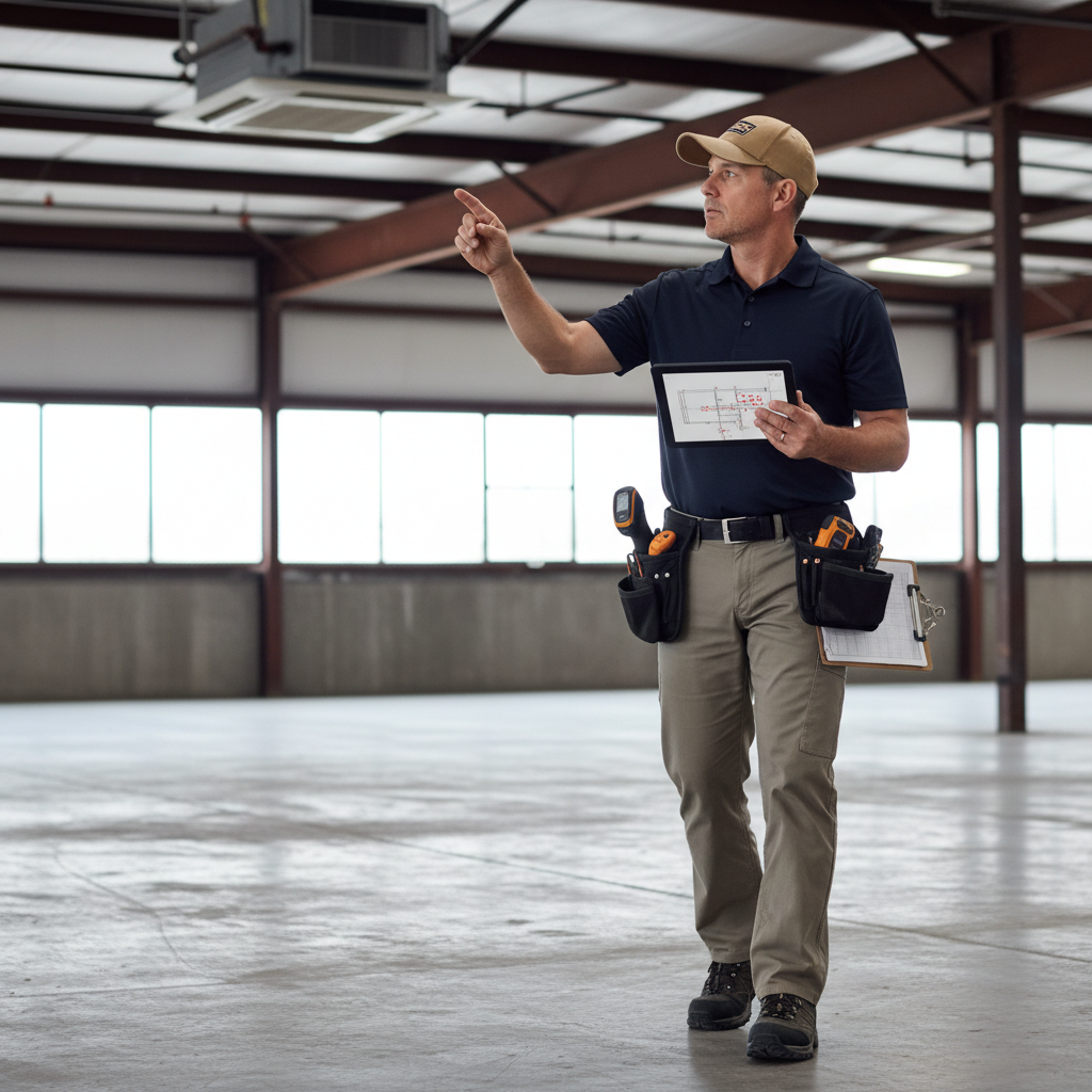 Upright Professional Inspections doing a commercial inspection in Gholson.