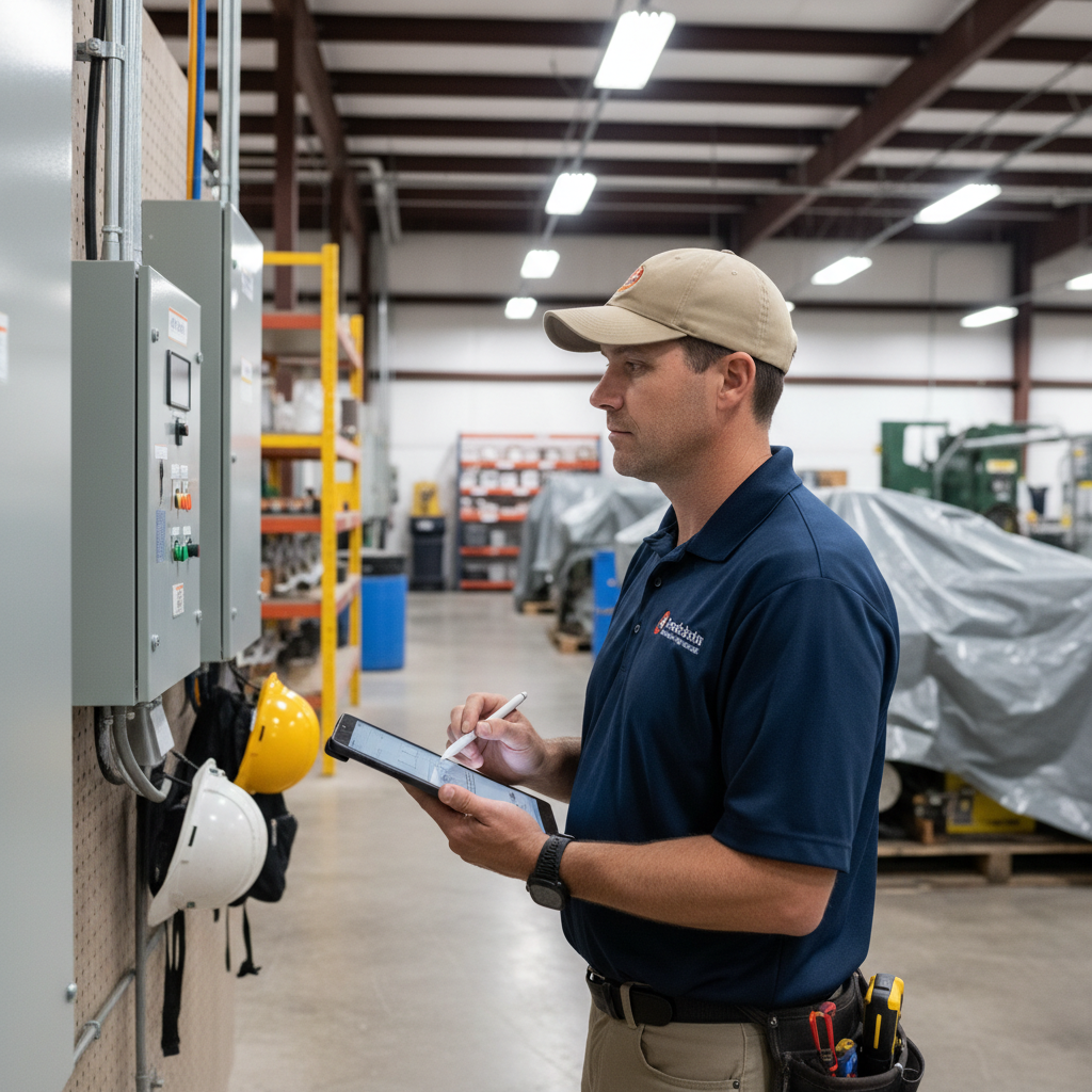 Upright Professional Inspections doing a commercial inspection in Grandview.