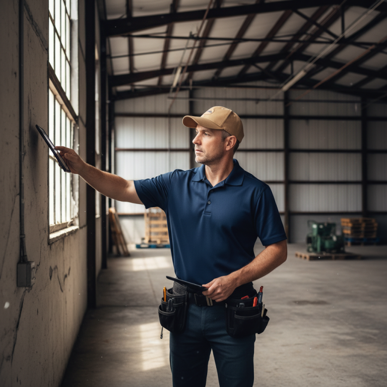 Upright Professional Inspections doing a commercial inspection in Groesbeck.