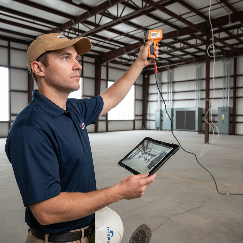 Upright Professional Inspections doing a commercial inspection in Hamilton.