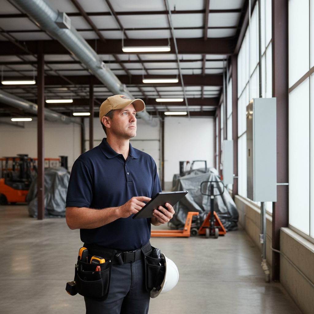 Upright Professional Inspections doing a commercial inspection in Hearne.