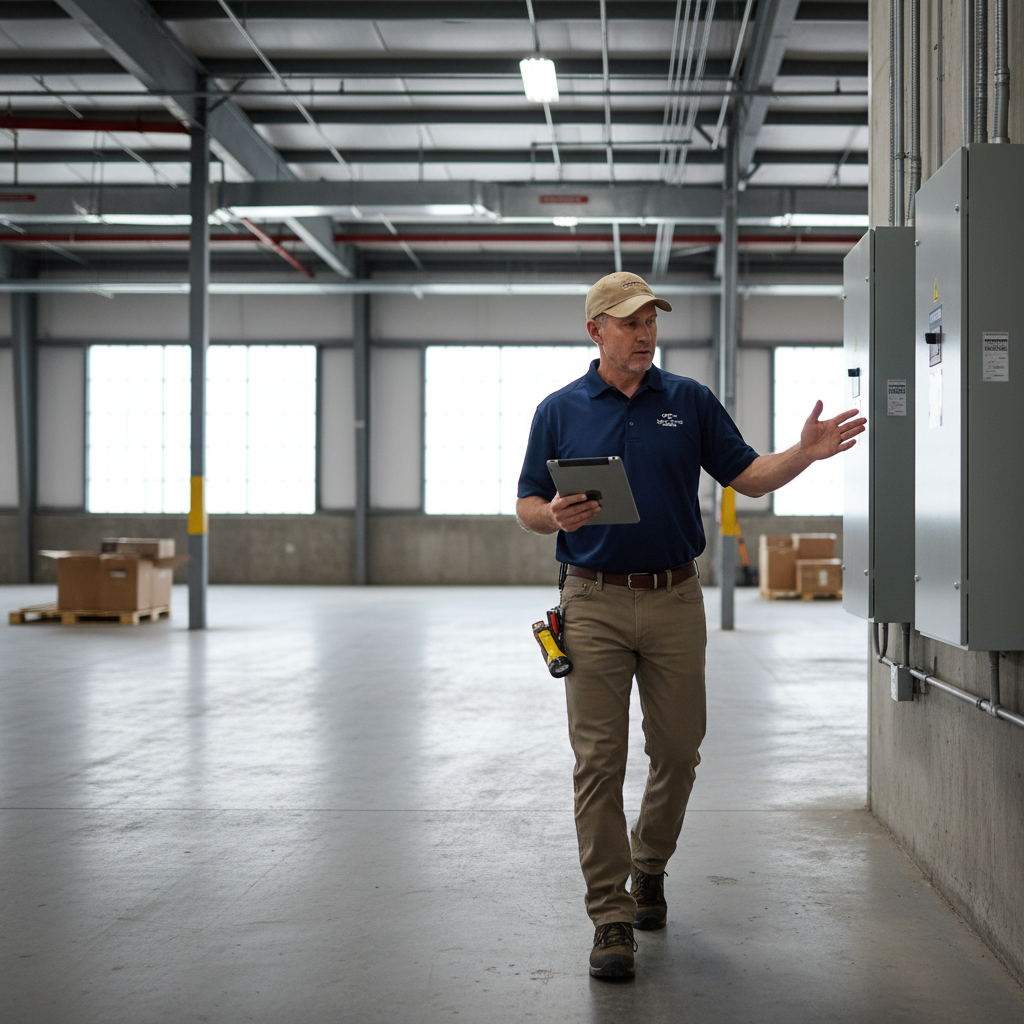 Upright Professional Inspections doing a commercial inspection in Holland.