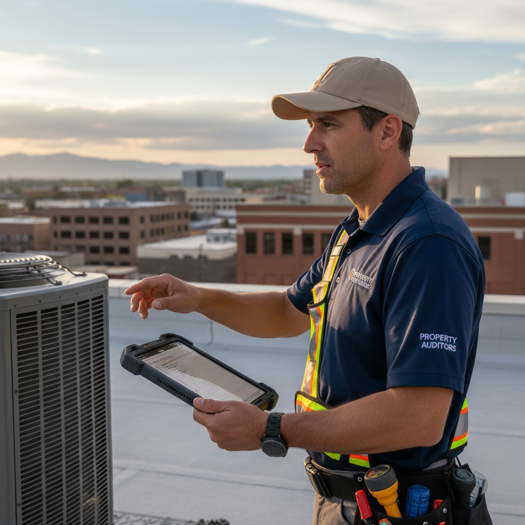Upright Professional Inspections doing a commercial inspection in Hubbard.