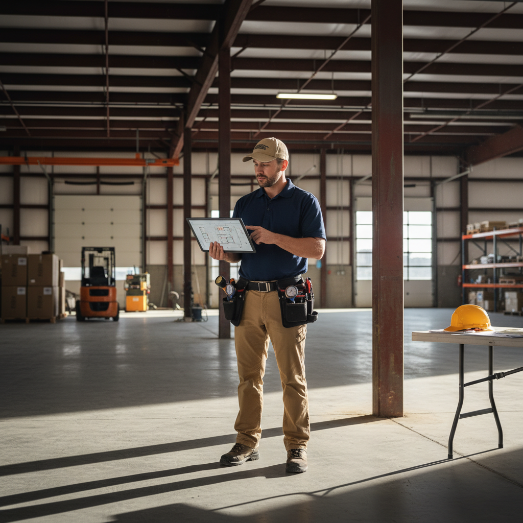 Upright Professional Inspections doing a commercial inspection in Hutto.