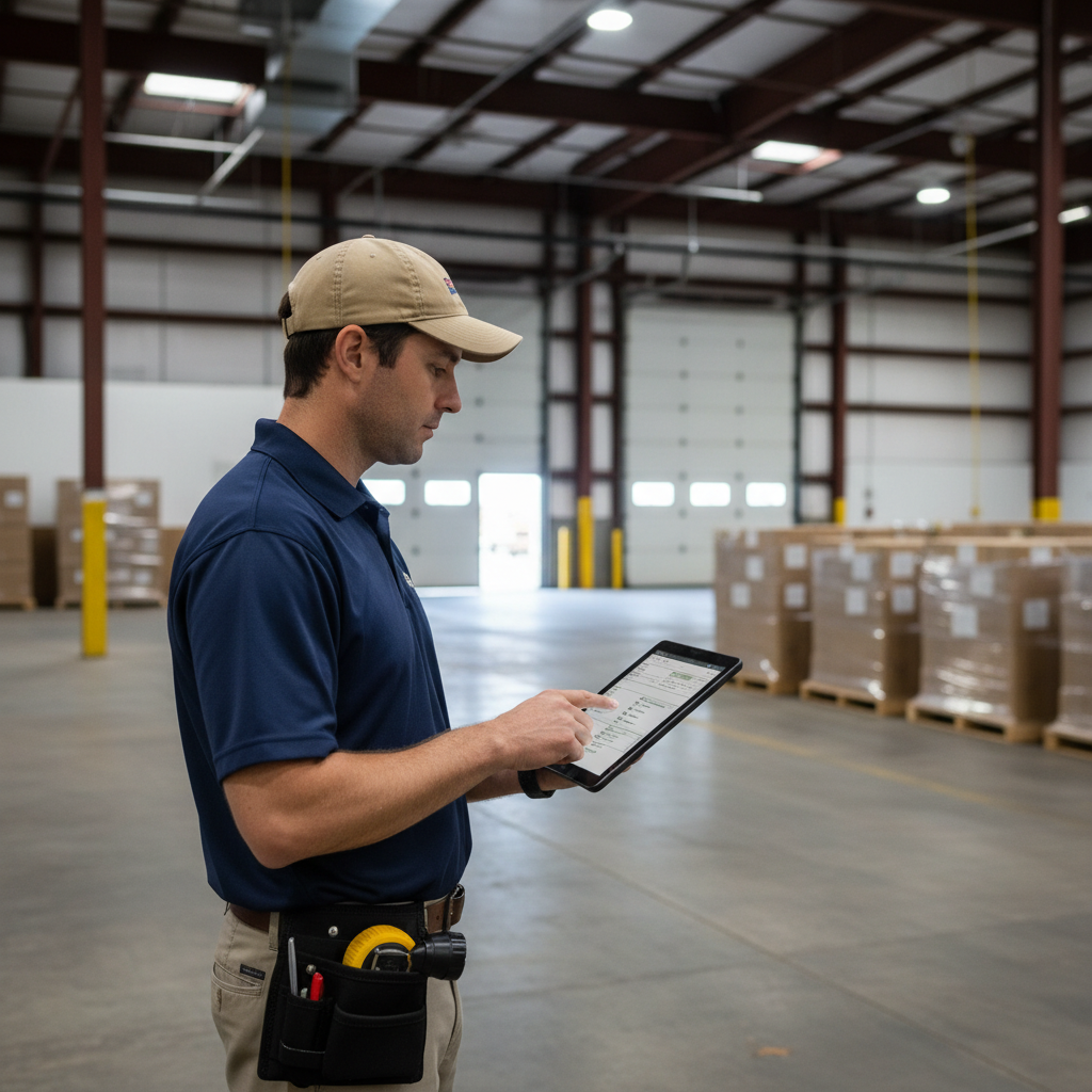 Upright Professional Inspections doing a commercial inspection in Jarrell.