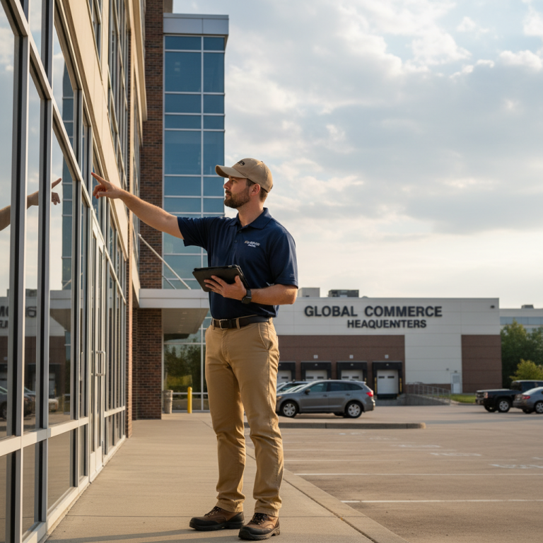 Upright Professional Inspections doing a commercial inspection in Kempner.