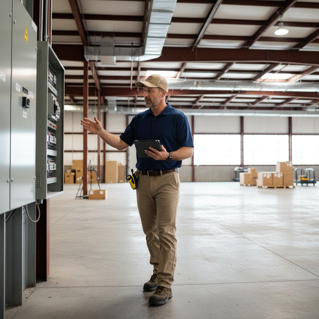 Upright Professional Inspections doing a commercial inspection in Lampasas.