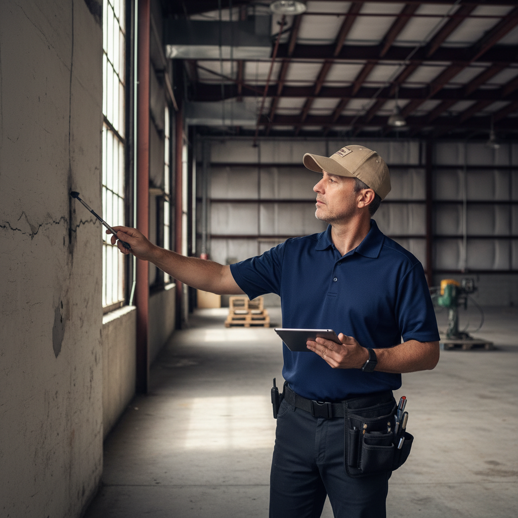 Upright Professional Inspections doing a commercial inspection in Lorena.