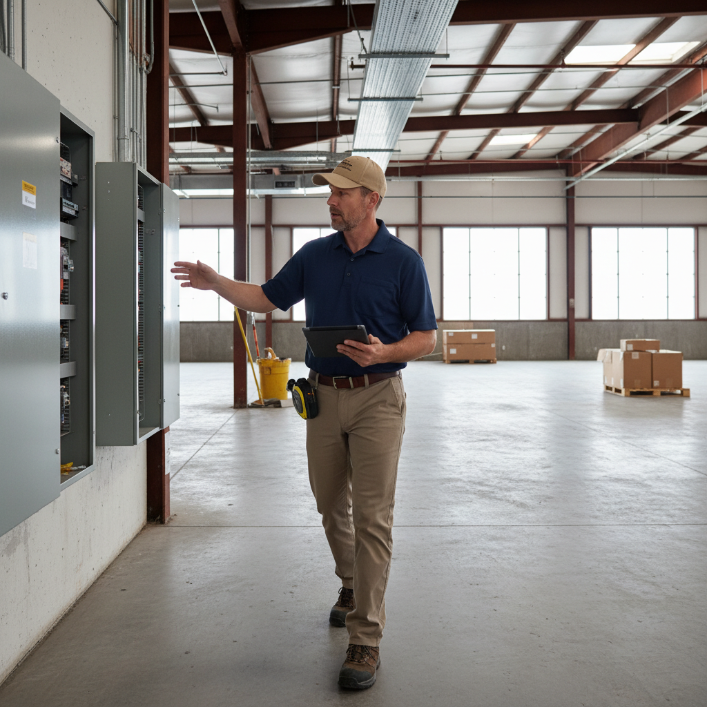 Upright Professional Inspections doing a commercial inspection in Mart.