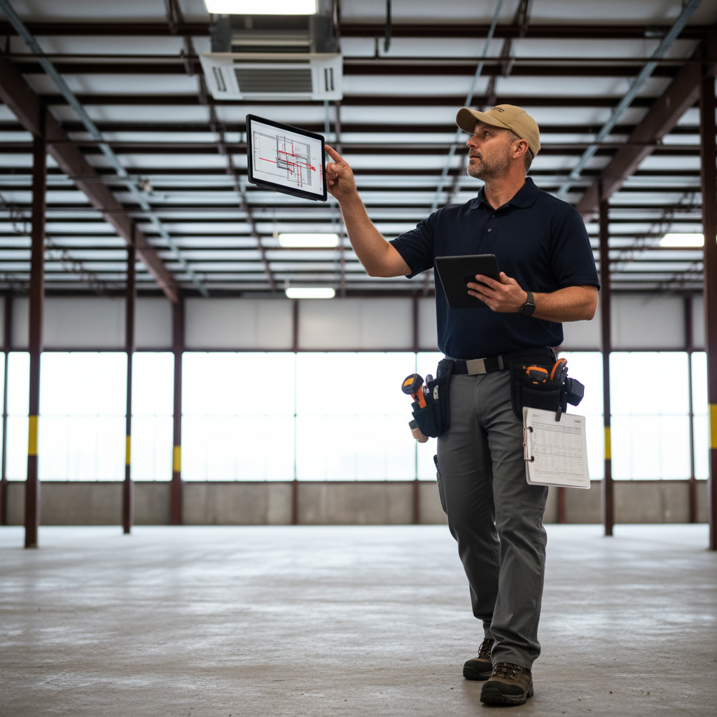 Upright Professional Inspections doing a commercial inspection in McGregor.