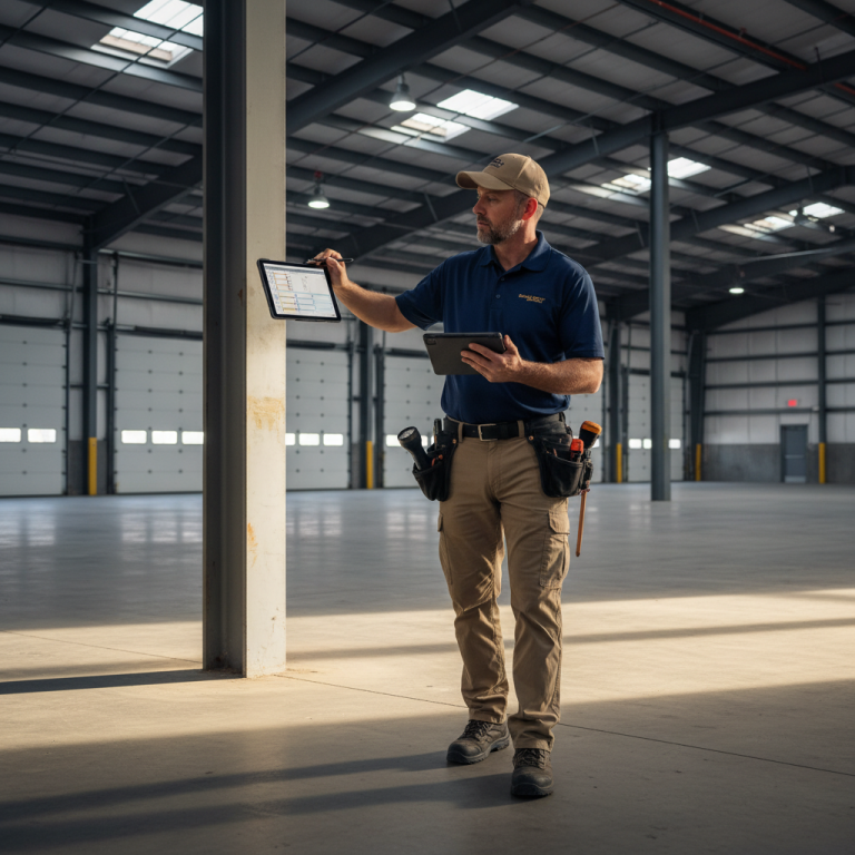 Upright Professional Inspections doing a commercial inspection in Meridian.