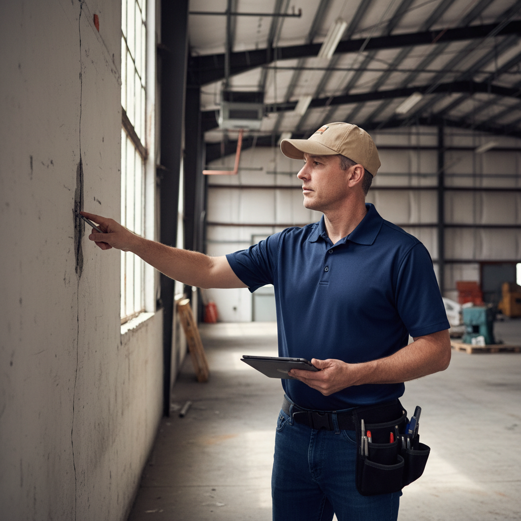 Upright Professional Inspections doing a commercial inspection in Mexia.