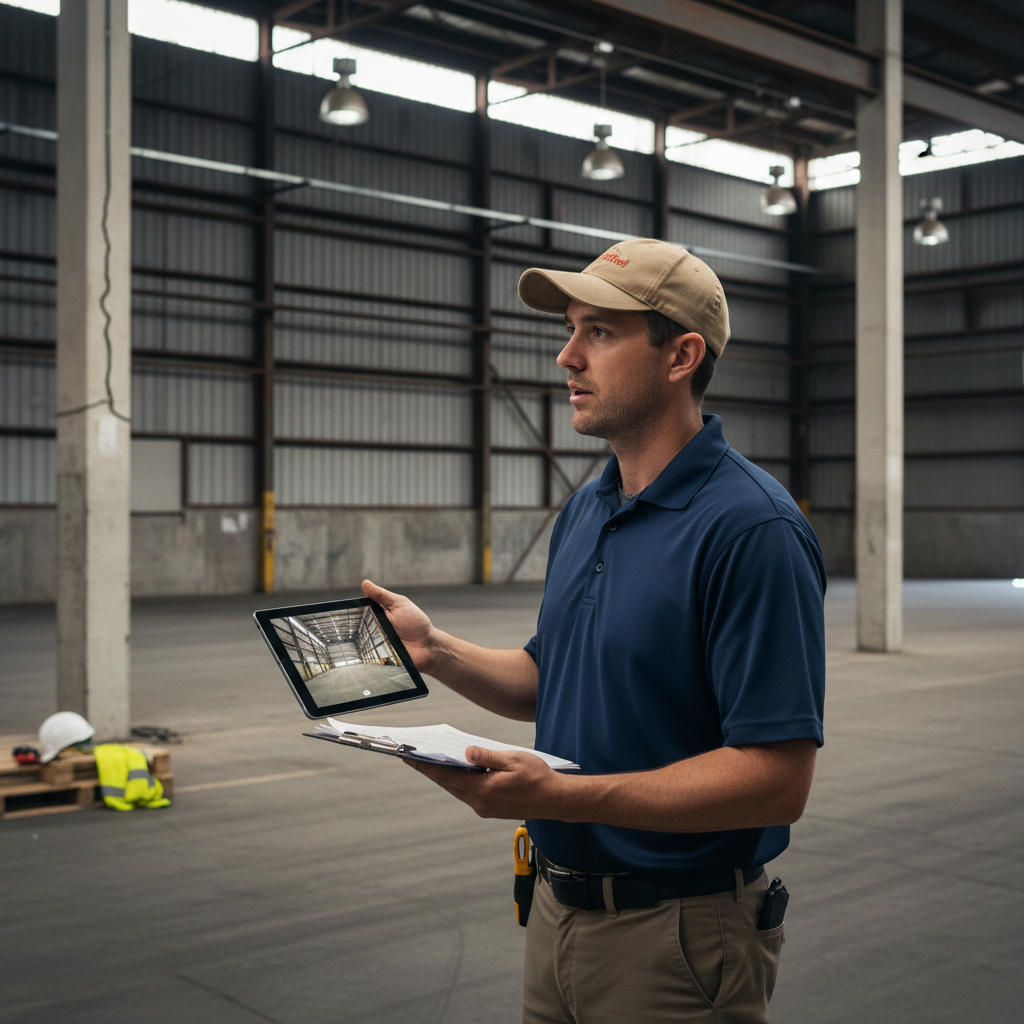 Upright Professional Inspections doing a commercial inspection in Nolanville.