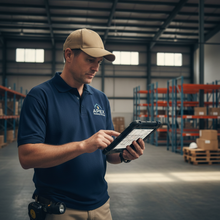 Upright Professional Inspections doing a commercial inspection in Rio Vista.