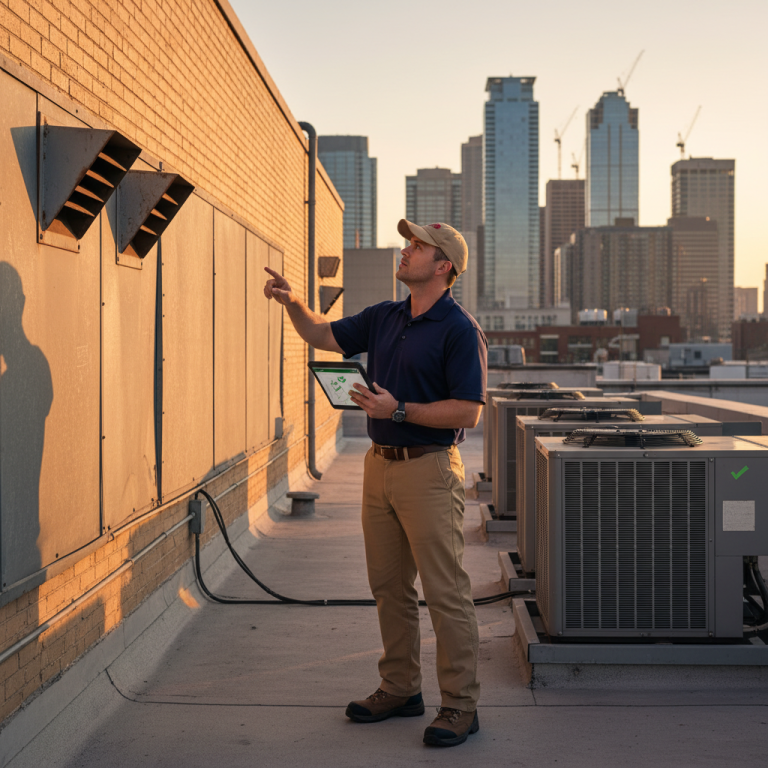 Upright Professional Inspections doing a commercial inspection in Robinson.