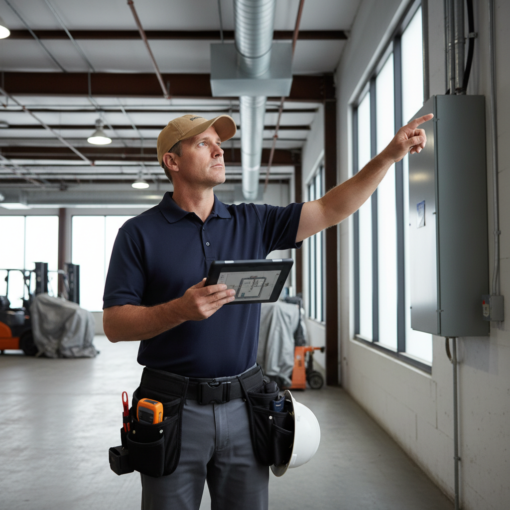 Upright Professional Inspections doing a commercial inspection in Rosebud.