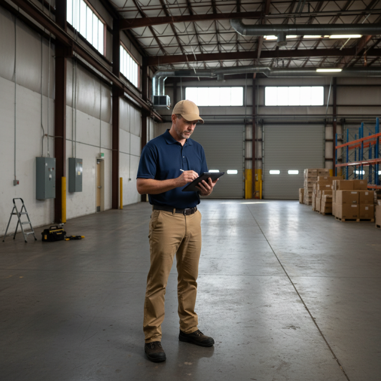 Upright Professional Inspections doing a commercial inspection in Temple.