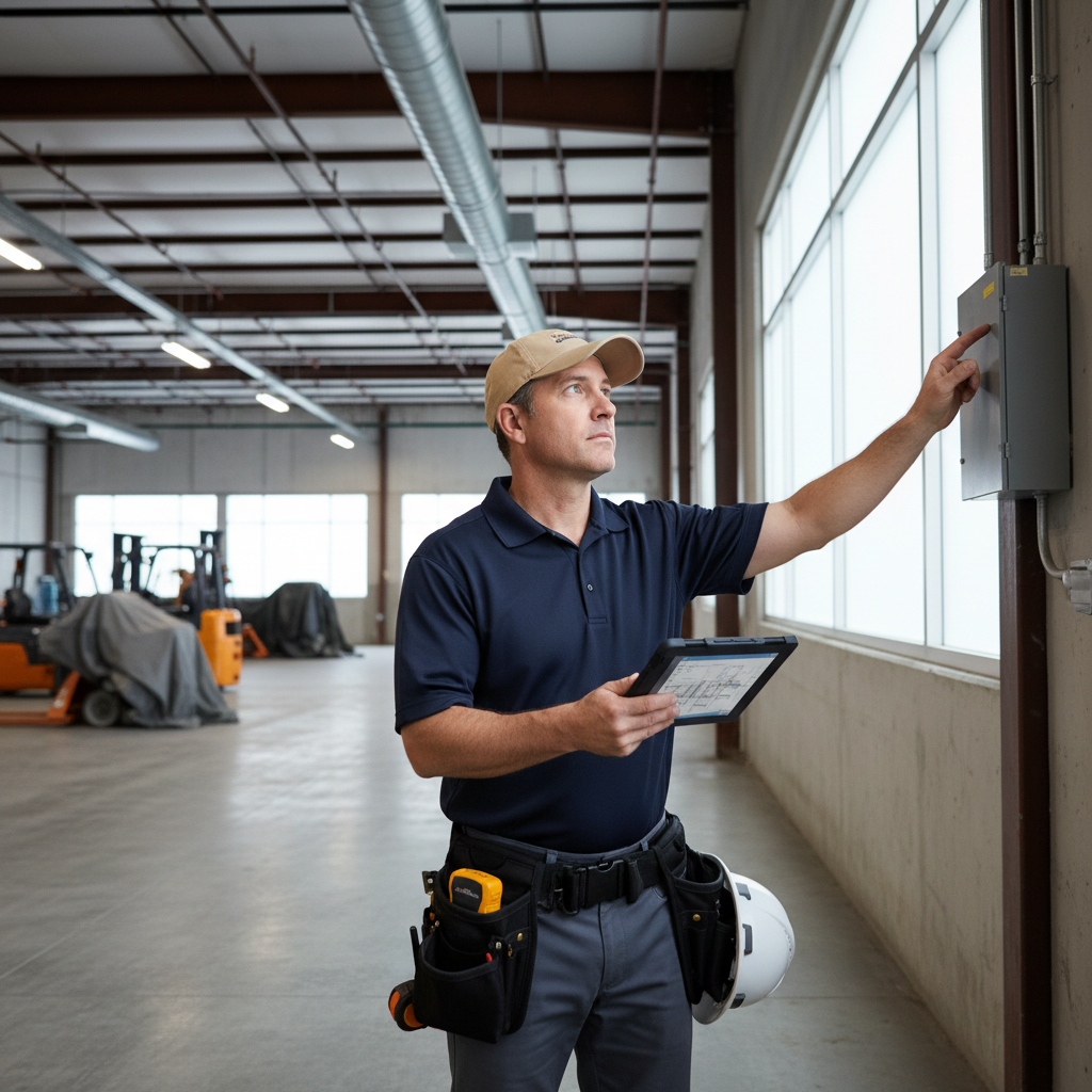 Upright Professional Inspections doing a commercial inspection in Waco.