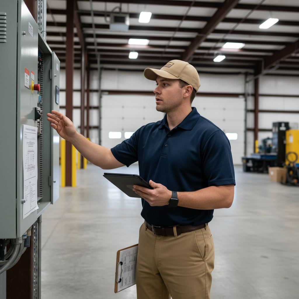 Upright Professional Inspections doing a commercial inspection in West.