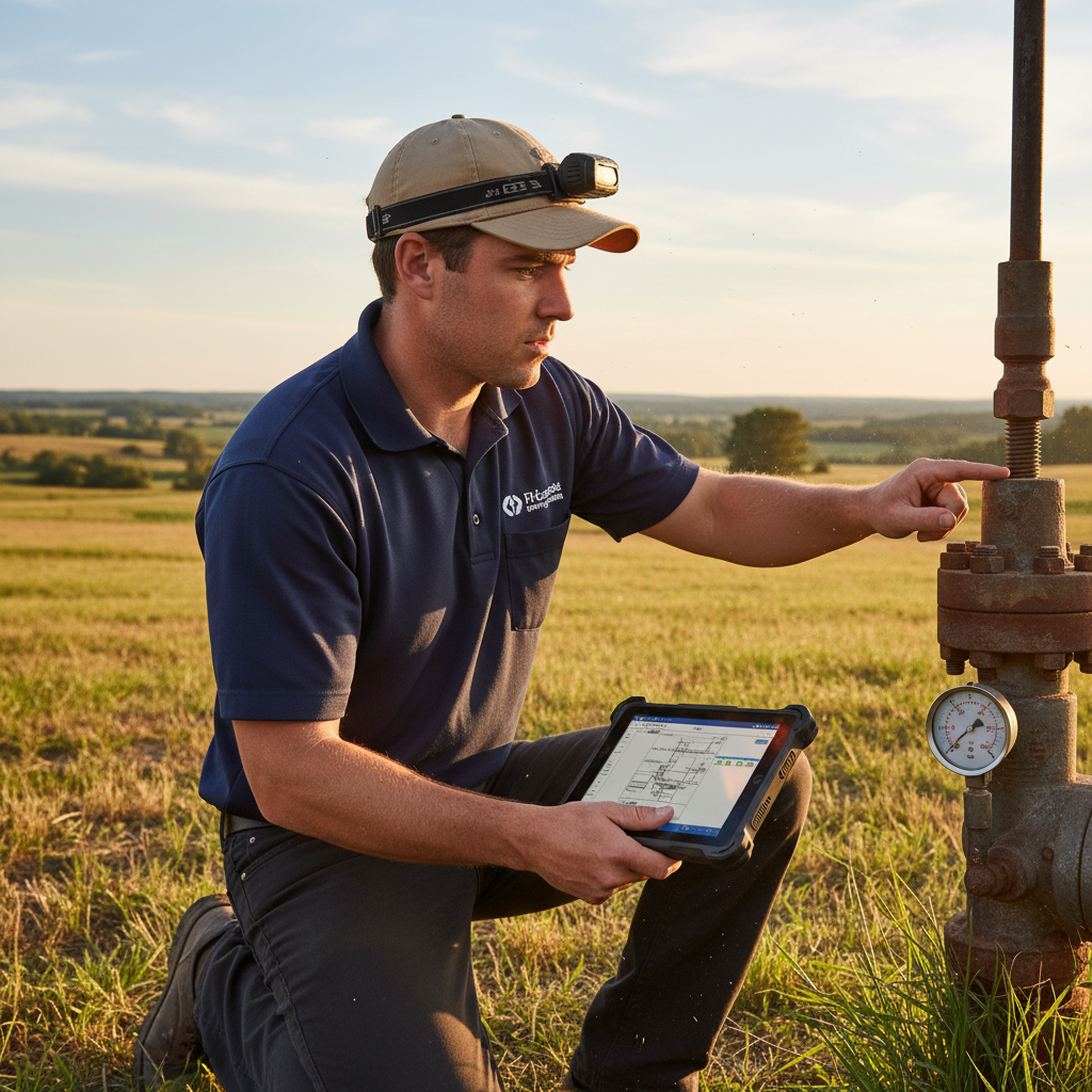 Upright Professional Inspections doing a well inspection in Harker Heights.